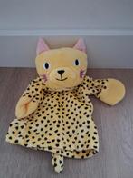 Knuffel handpop Hema poes panter geel L594, Ophalen of Verzenden, Zo goed als nieuw, Poes