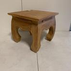 Opium bijzettafel - 40 x 40 cm - massief teak - TTM Wonen, Minder dan 45 cm, Minder dan 55 cm, Www.ttmwonen.nl, Vierkant