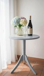 Landelijk sober bijzettafeltje, rond 50 cm doorsnede., Minder dan 55 cm, Rond, Zo goed als nieuw, Ophalen