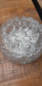 60s 70s ice glas glashutte vintage plafonniere 27 cm diamete, Huis en Inrichting, Lampen | Plafondlampen, Ophalen of Verzenden
