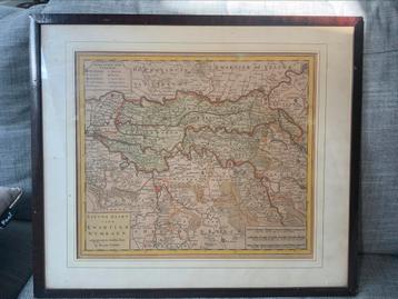 Antieke Topgrafische Atlas Kaart Kwartier Nijmegen 1740-1755 beschikbaar voor biedingen