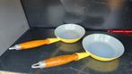 Le Creuset Loewy Pannen Set steelpan antiek, Huis en Inrichting, Ophalen of Verzenden, Gebruikt