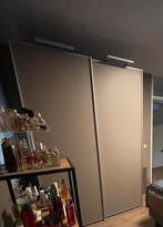 Slaapkamerkast Schuifdeuren Sepia met Verlichting, Ophalen, Kunststof, Gebruikt, 200 cm of meer