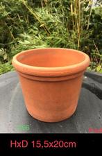 Oude Terracotta Bloempotten - Diverse Maten, Tuin en Terras, Bloempotten, Gebruikt, Rond, Ophalen of Verzenden, Balkon