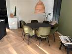 6 velvet groene eetkamerstoelen, Antiek en Kunst, Ophalen