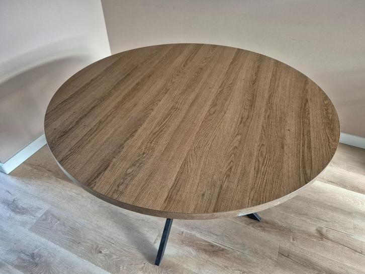 Ronde lamulux eettafel, diameter 120 cm, Huis en Inrichting, Tafels | Eettafels, Gebruikt, 100 tot 150 cm, 100 tot 150 cm, Vier personen