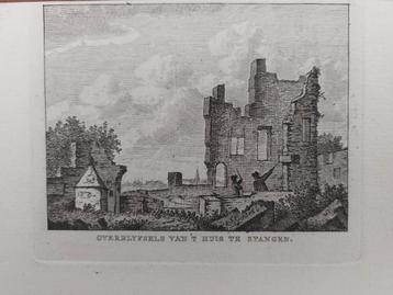 143 / Huis te Spangen Overschie Rotterdam Gravure uit 1792 beschikbaar voor biedingen