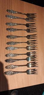 Gebaksvorkjes antiek zilveren set, Antiek en Kunst, Antiek | Bestek, Ophalen of Verzenden