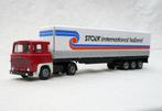 Tekno NL Scania 141 V8 + oplegger Stolk international ., Gebruikt, Bus of Vrachtwagen, Verzenden, Tekno