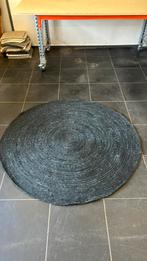 Jute vloerkleed antraciet/zwart - 160cm - rond - #5, Zwart, 150 tot 200 cm, Rond, Nieuw