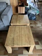 Set van 2 vierkante salon tafels - 60x60x40cm, Huis en Inrichting, Tafels | Salontafels, Ophalen, Gebruikt, Vierkant, 50 tot 100 cm