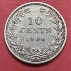 10 cent 1906. Fr/Zfr., Zilver, Koningin Wilhelmina, 10 cent, Ophalen of Verzenden