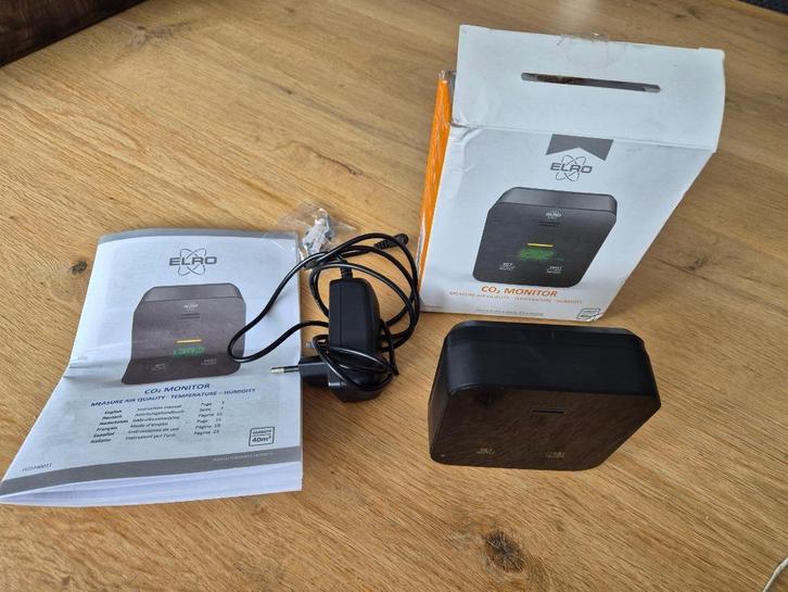 Elro CO2 meter / temperatuur / luchtvochtigheid, Doe-het-zelf en Verbouw, Meetapparatuur, Zo goed als nieuw, Overige meters, Ophalen of Verzenden