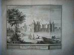 18 / Egmond het Slot    Kopergravure 1736, Antiek en Kunst, Kunst | Etsen en Gravures, Ophalen of Verzenden