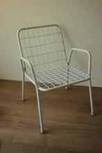 Vintage kinderstoel draadstoel, Gebruikt, Wit, Ophalen of Verzenden, Metaal