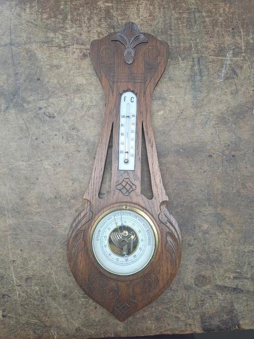 barometer met temperatuurmeter kwik, Antiek en Kunst, Antiek | Gereedschap en Instrumenten, Ophalen of Verzenden