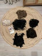 Pruiken set en 1 zwarte baard, Carnaval, Overige maten, Ophalen of Verzenden, Accessoires