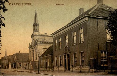 Kaatsheuvel - Raadhuis - Berkers Verbunt No 615, Verzamelen, Ansichtkaarten | Nederland, Ongelopen, Noord-Brabant, Voor 1920, Ophalen of Verzenden