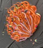 Dreads Curly locks Ginger rainbow roze vlecht extensions, Ophalen of Verzenden, Nieuw, Pruik of Haarverlenging