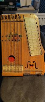 Antieke Citer met bloemmotief, Muziek en Instrumenten, Snaarinstrumenten | Overige, Ophalen of Verzenden, Gebruikt, Citer