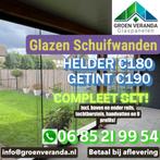 Groen Veranda Glazen schuifwanden, Verzenden, Nieuw, Veranda