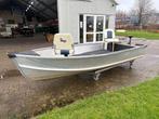 Aluminium visboot met elektromotor quicksilver, Watersport en Boten, Ophalen, Gebruikt, Tot 10 pk, Overige brandstoffen
