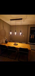 Rookglas hanglamp, Huis en Inrichting, Lampen | Hanglampen, Ophalen, Zo goed als nieuw, Minder dan 50 cm