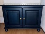 Donkerblauw kastje, Huis en Inrichting, Ophalen, Met deur(en), 50 tot 100 cm, Zo goed als nieuw