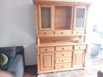 Grenen buffetkast met verlichting, Huis en Inrichting, Kasten | Buffetkasten, Gebruikt, Glas, 150 tot 200 cm, Ophalen of Verzenden