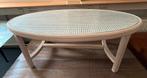 Salontafel met glasplaat brocante, Huis en Inrichting, Tafels | Salontafels, Ophalen, 100 tot 150 cm, 50 tot 100 cm, Zo goed als nieuw
