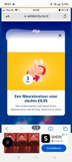 Code voor Meereisretour van de NS., Eén persoon, Trein