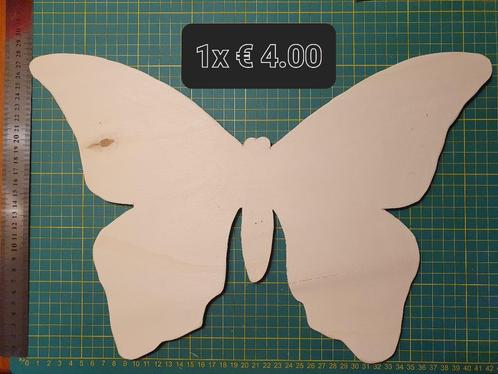 Houten vlinders om zelf te beschilderen, Hobby en Vrije tijd, Schilderen, Nieuw, Overige typen, Ophalen of Verzenden
