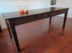 Authentieke, antieke eettafel, eetkamertafel, Ophalen, Gebruikt, 75 cm of meer, Eikenhout