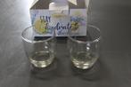 2 waterglazen, Huis en Inrichting, Keuken | Servies, Nieuw, Ophalen of Verzenden, Glas, Overige stijlen