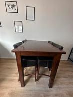 Hoge eettafel inclusief 4 stoelen, Huis en Inrichting, Ophalen, Gebruikt, 50 tot 100 cm, Vijf personen of meer