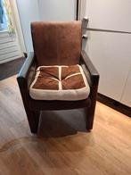 Stoelen ( 4 stuks) met zwenkwielen., Ophalen, Gebruikt, Stof