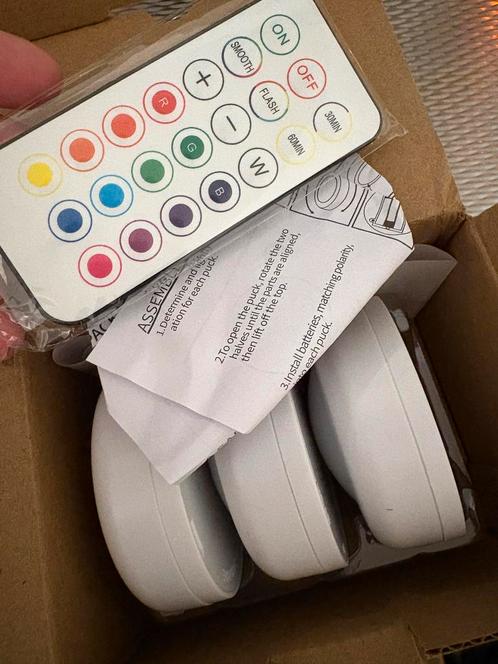 3 LED Kast Wand Nachtlamp, Huis en Inrichting, Lampen | Wandlampen, Nieuw, Kunststof, Ophalen of Verzenden