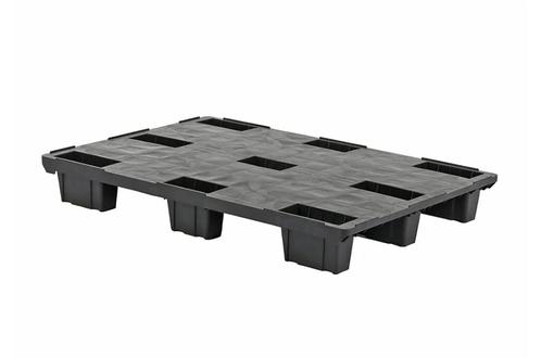 Zwarte kunststof pallets 1200x800 mm – 6 stuks – nestbaar &, Doe-het-zelf en Verbouw, Kratten en Dozen, Zo goed als nieuw, Overige typen