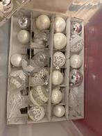 Luxe kerstballen wit, zilver en glas, Diversen, Kerst, Ophalen of Verzenden, Zo goed als nieuw