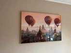 Schilderij met luchtballonnen in Bagan, Myanmar, Ophalen, 50 tot 75 cm, Zo goed als nieuw, Schilderij
