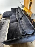 Sofa donkergrijs fluweel, Ophalen, 300 cm of meer, Zo goed als nieuw, Vierpersoons of meer