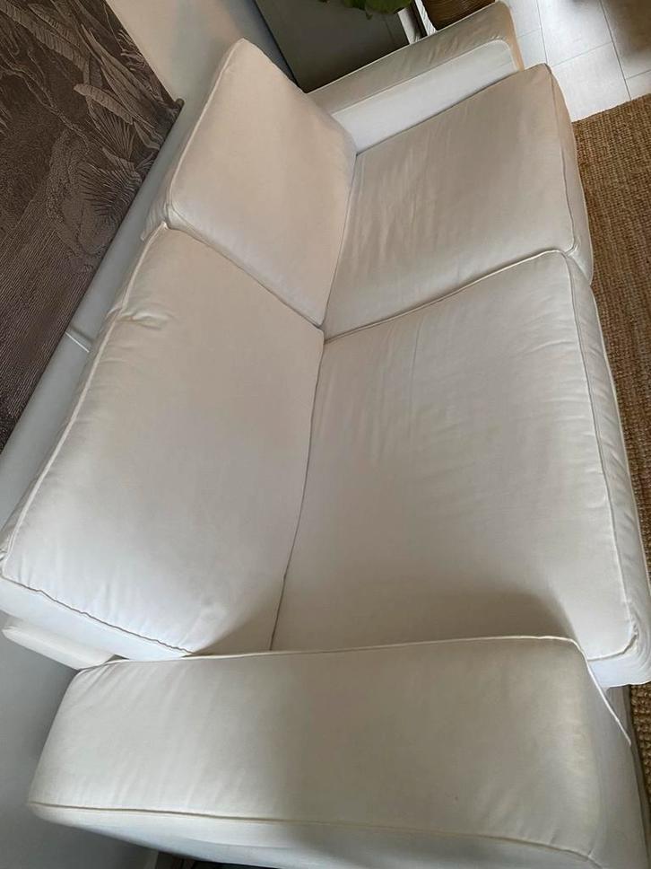 Witte 3-zits bank KIVIK, Huis en Inrichting, Banken | Bankstellen, Gebruikt, Rechte bank, Driepersoons, 200 tot 250 cm, 75 tot 100 cm