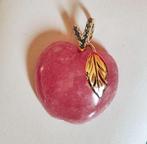 Gouden hanger met rhodochrosiet en zwarte diamanten, Ophalen, Overige voorstellingen, Zo goed als nieuw, Met edelsteen