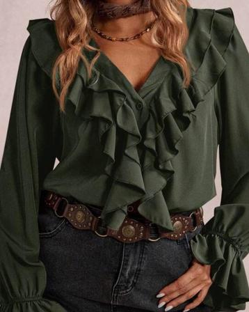 Blouse Karlijn Groen (44-52) beschikbaar voor biedingen