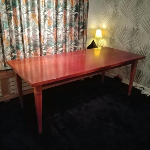Eetkamertafel kleur kersenhout maat 90 x 200 cm, Huis en Inrichting, Tafels | Eettafels, Zo goed als nieuw, 50 tot 100 cm, 150 tot 200 cm