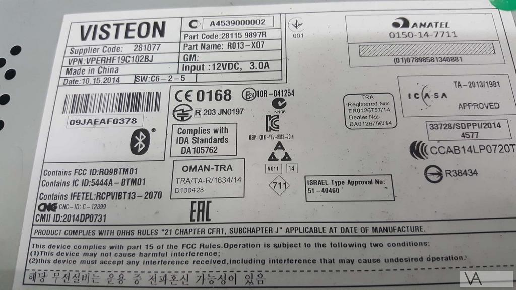 Smart Fortwo en Forfour 2014 - 2019 radio usb bluetooth aux, Auto diversen, Autoradio's, Ophalen of Verzenden