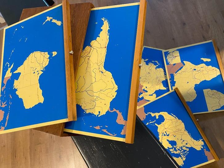 Antieke lesmateriaal aardrijkskunde / topografie, Antiek en Kunst, Curiosa en Brocante, Ophalen