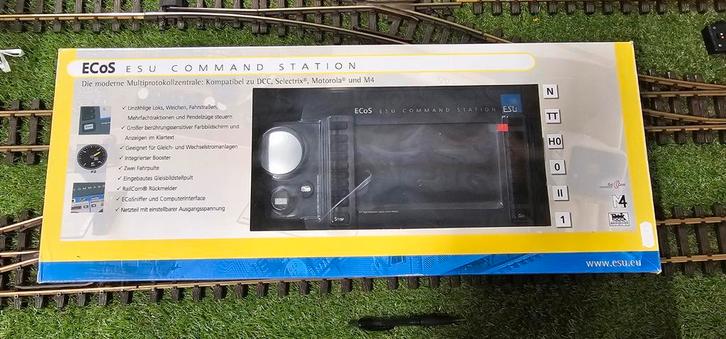 Ecos ESU command station 50210 - zo goed als nieuw in Doos, Hobby en Vrije tijd, Modeltreinen | H0, Zo goed als nieuw, Transformator of Voeding