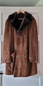 Vintage leren heren lammy jas maat 52, Ophalen of Verzenden, Gedragen, Maat 52/54 (L), Bruin