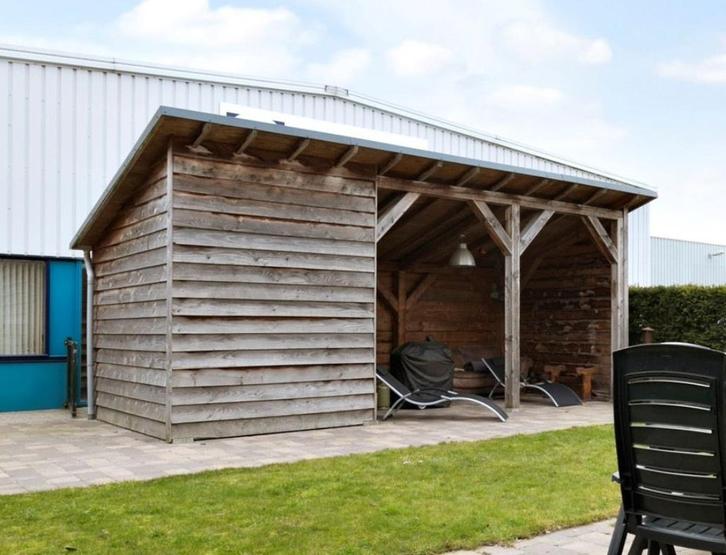 Overkapping MET SAUNA 712cm x 300cm, Tuin en Terras, Overkappingen, Gebruikt, Veranda, Ophalen